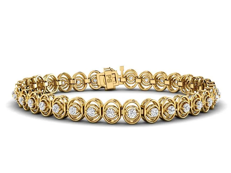 1.00-3.15 CT Round Cut Diamonds - Tennis Bracelet