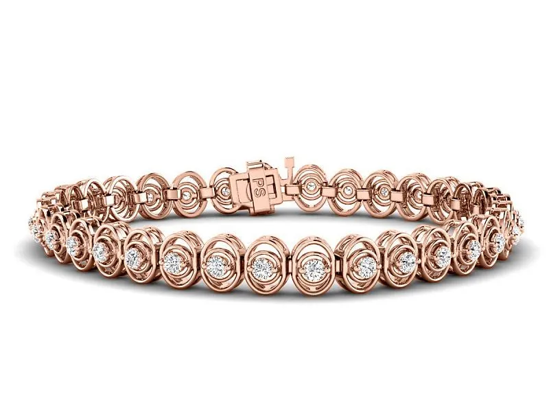 1.00-3.15 CT Round Cut Diamonds - Tennis Bracelet