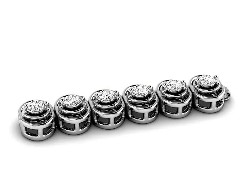 1.00-3.15 CT Round Cut Diamonds - Tennis Bracelet