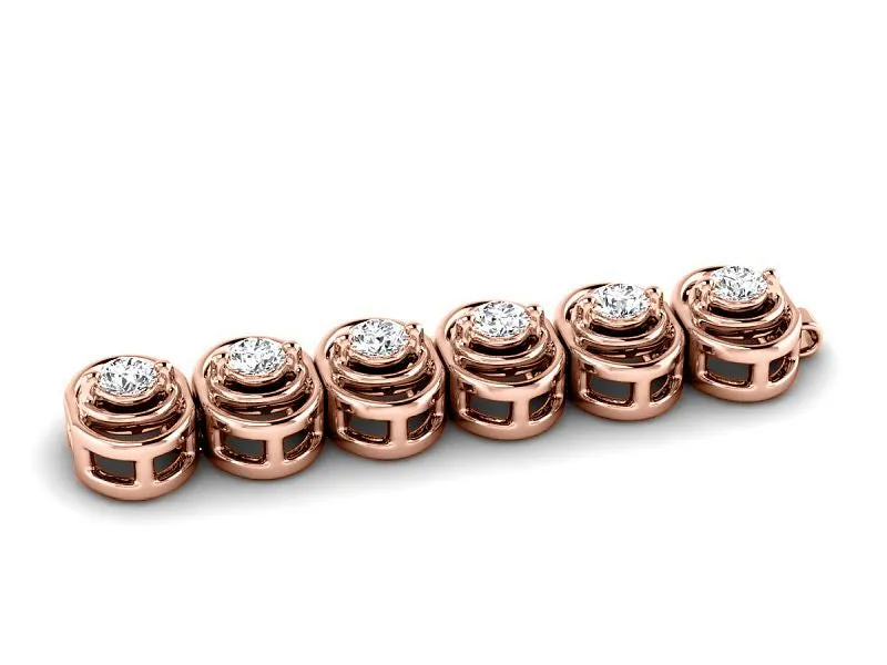 1.00-3.15 CT Round Cut Diamonds - Tennis Bracelet