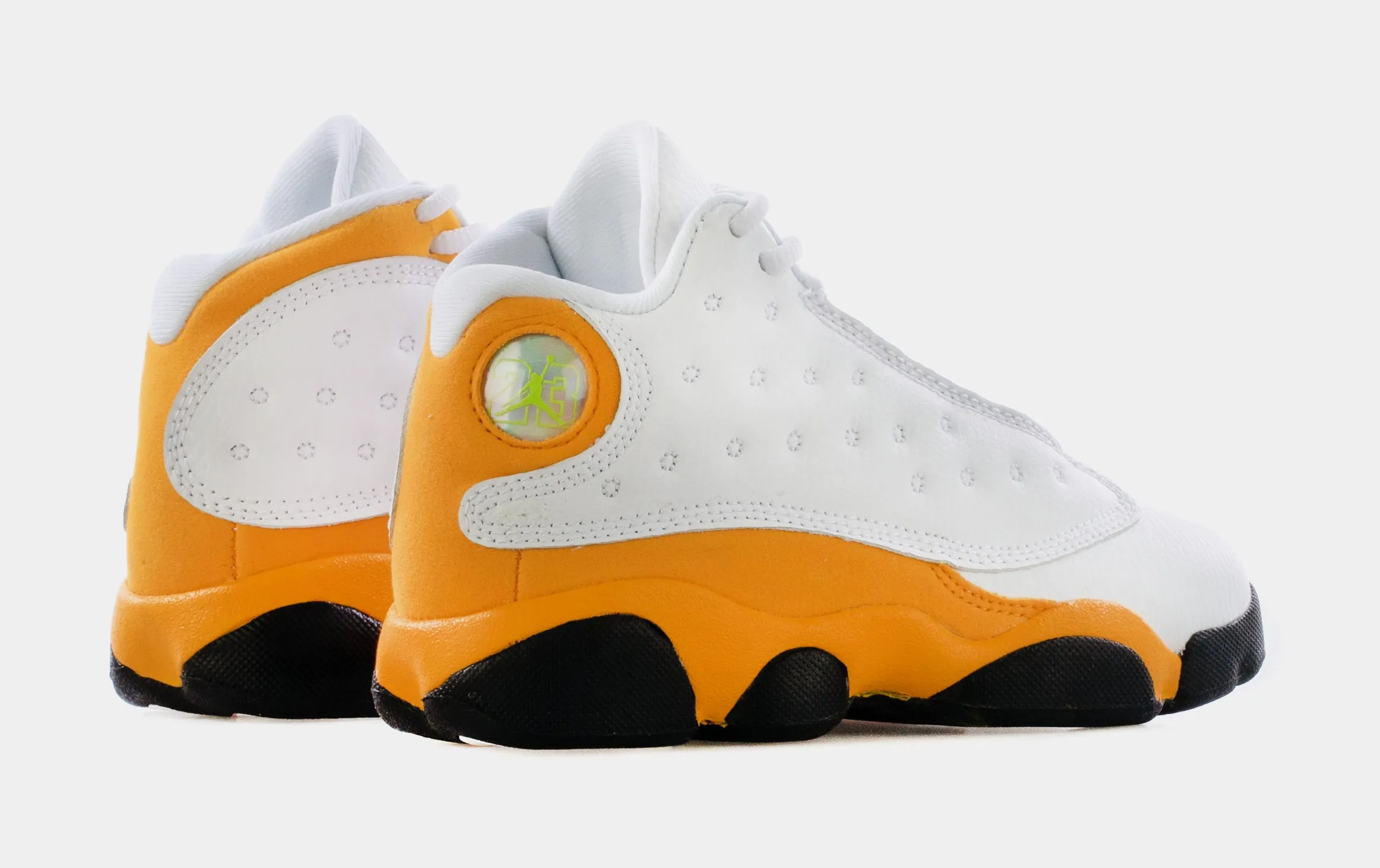 Air Jordan 13 Retro Del Sol Preschool Lifestyle Shoes (White/Yellow)