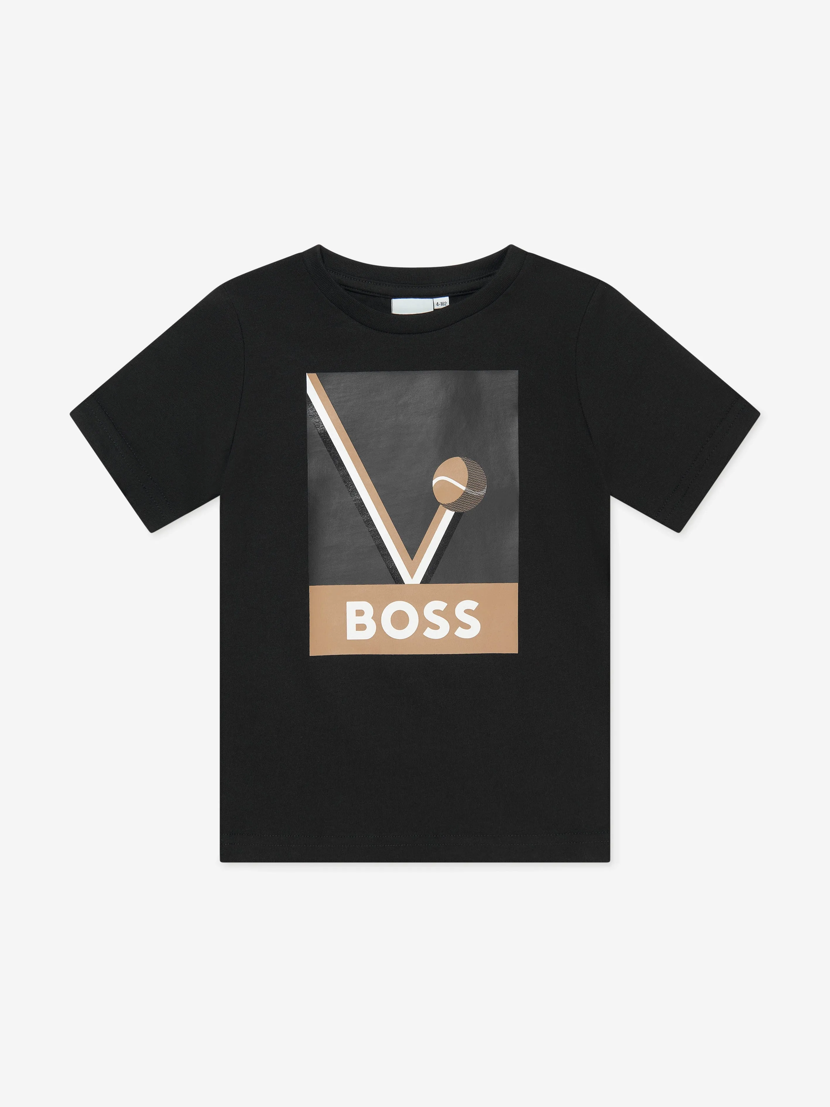 BOSS Boys Tennis Ball T-Shirt In Black
