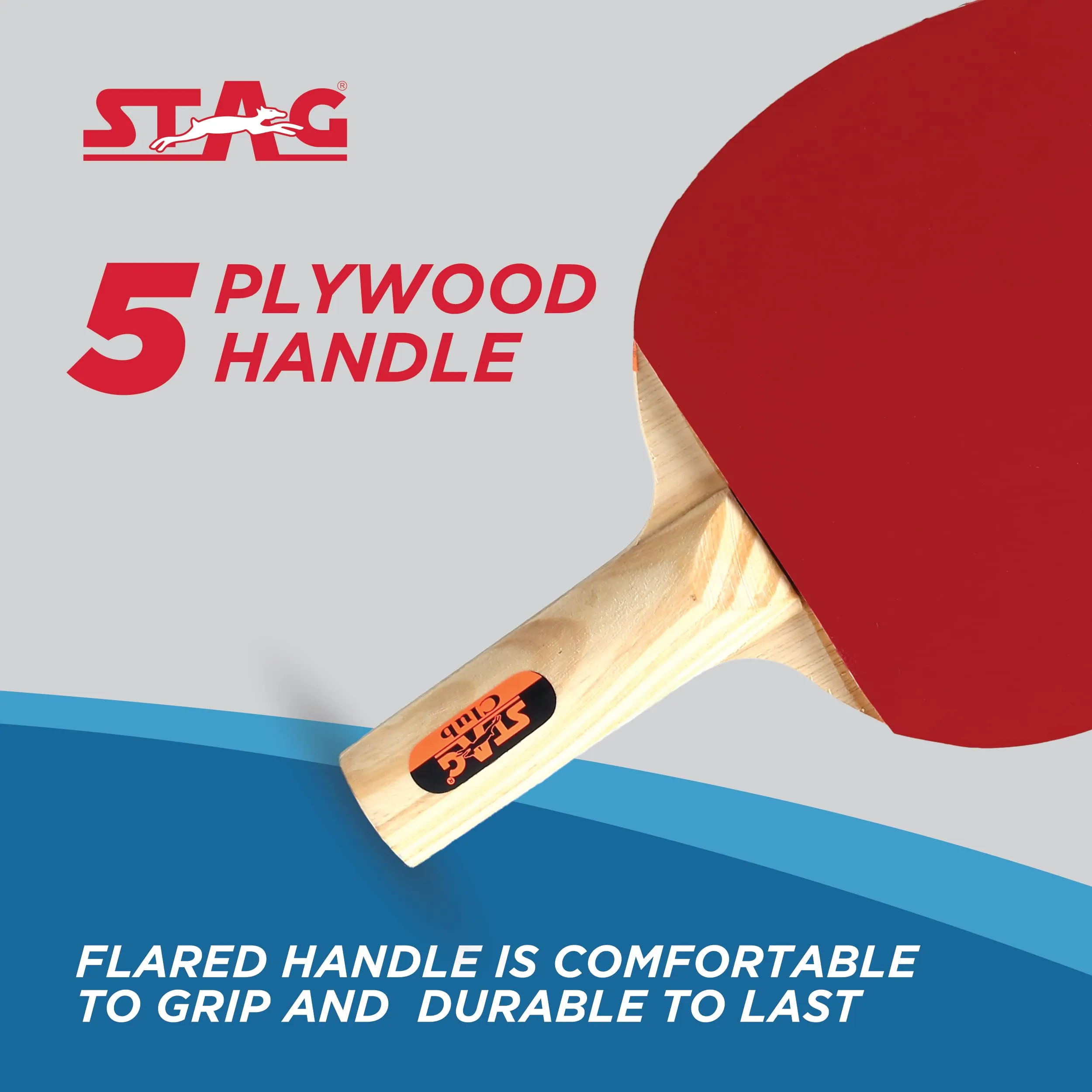 Club Table Tennis Playset | 2 Racquets & 3 Balls (White) | Model: Club-Set WH