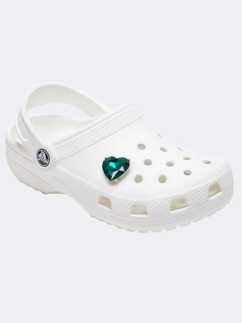 Crocs Emerald Heart Gem Unisex Lifestyle Pins Green