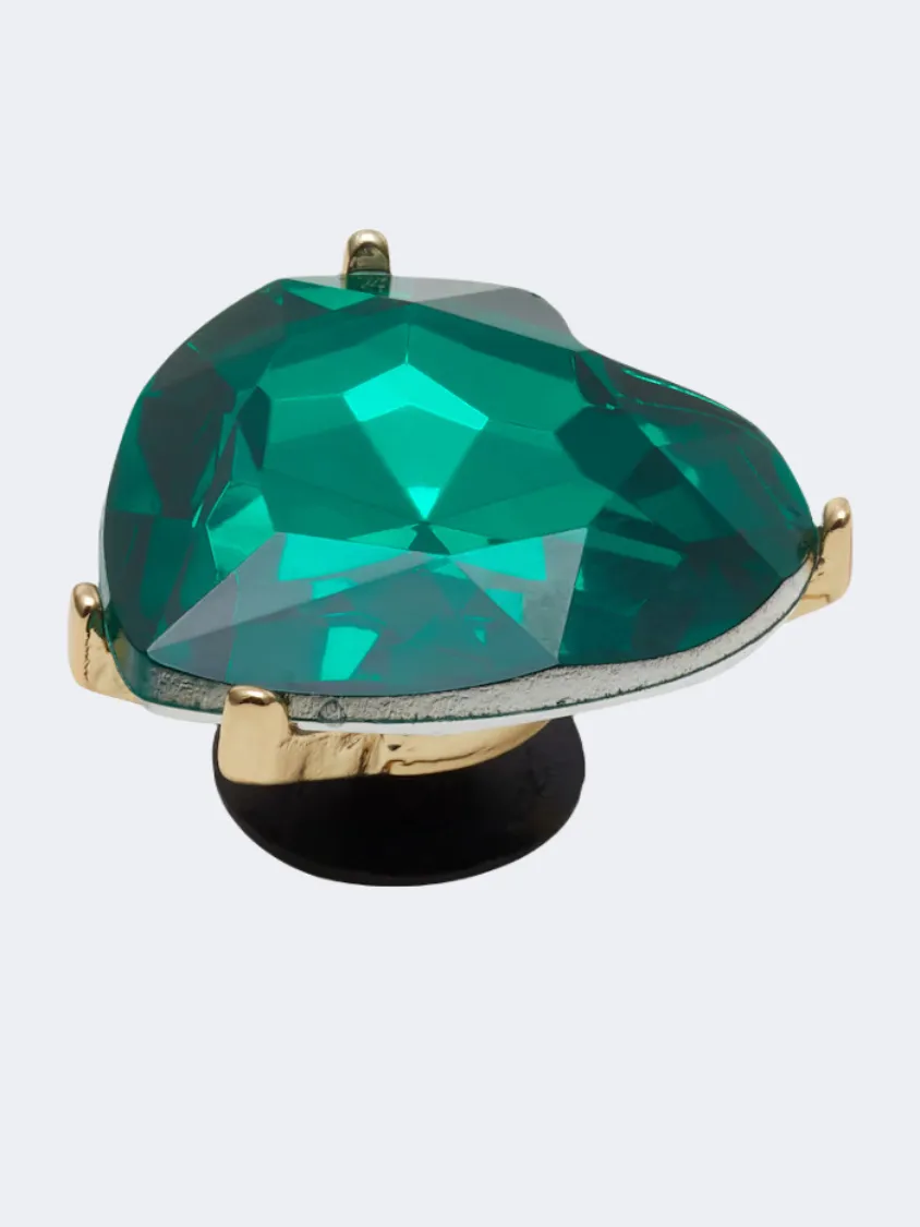 Crocs Emerald Heart Gem Unisex Lifestyle Pins Green