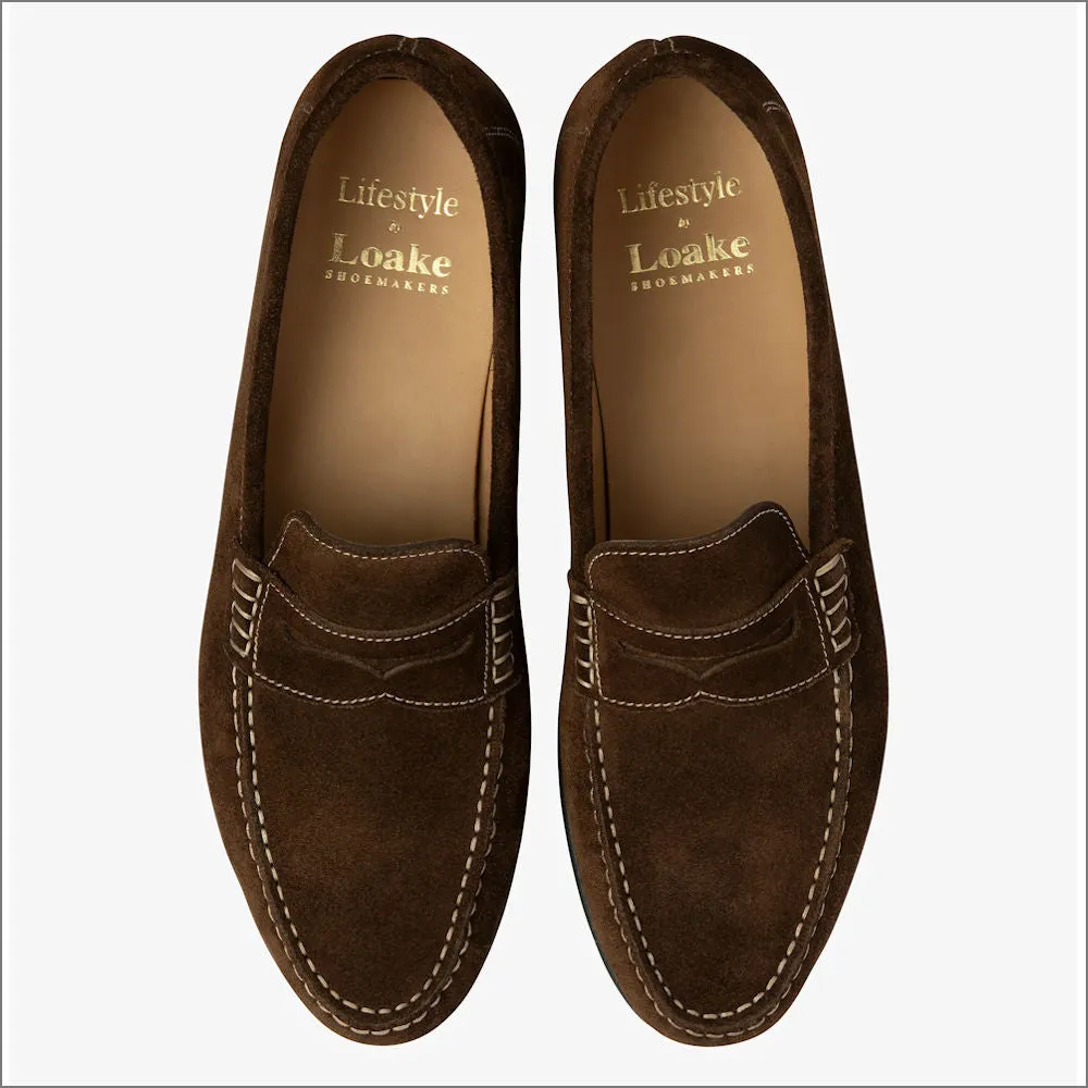Loake Jefferson Brown Suede Loafer--