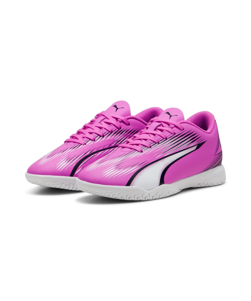 PUMA Ultra Play IT Junior Indoor Soccer Shoes 107780 01 PINK/WHITE/BLACK