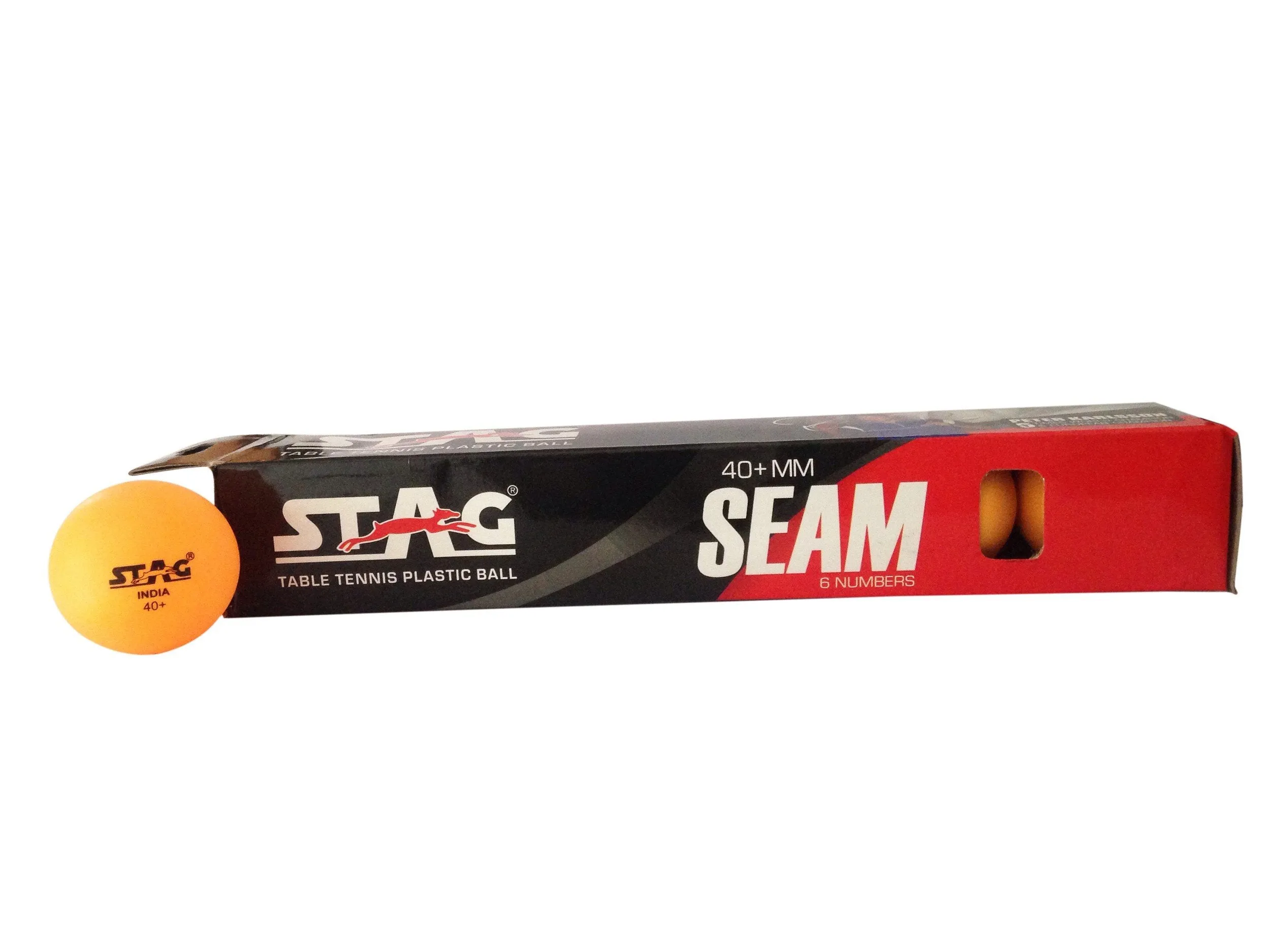 Seam Plastic Table Tennis Ball | Size 40 mm | (Orange)