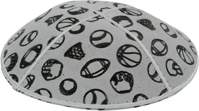 Sports Theme Suede Kippahs Personalized