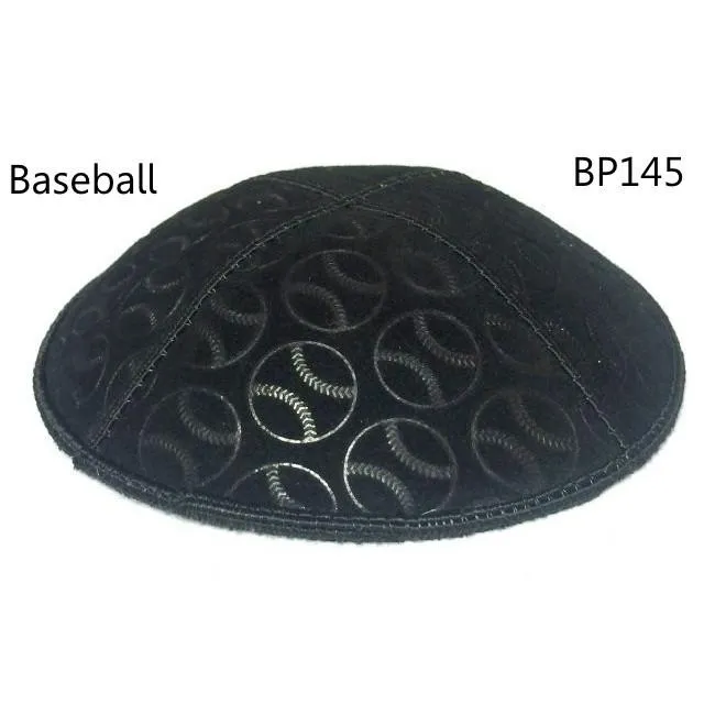 Sports Theme Suede Kippahs Personalized