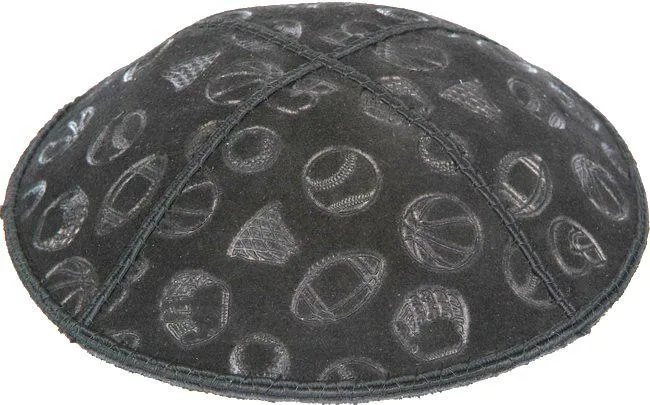 Sports Theme Suede Kippahs Personalized