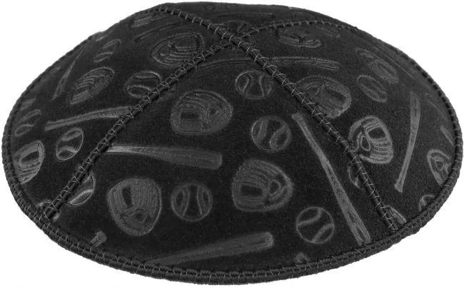 Sports Theme Suede Kippahs Personalized