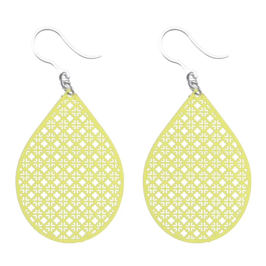 Tennis Racquet Dangles Hypoallergenic Earrings for Sensitive Ears Made with Plastic Posts